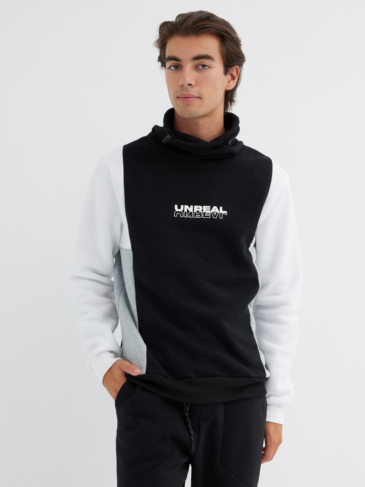 Sudadera UNREAL blanco vista media frontal