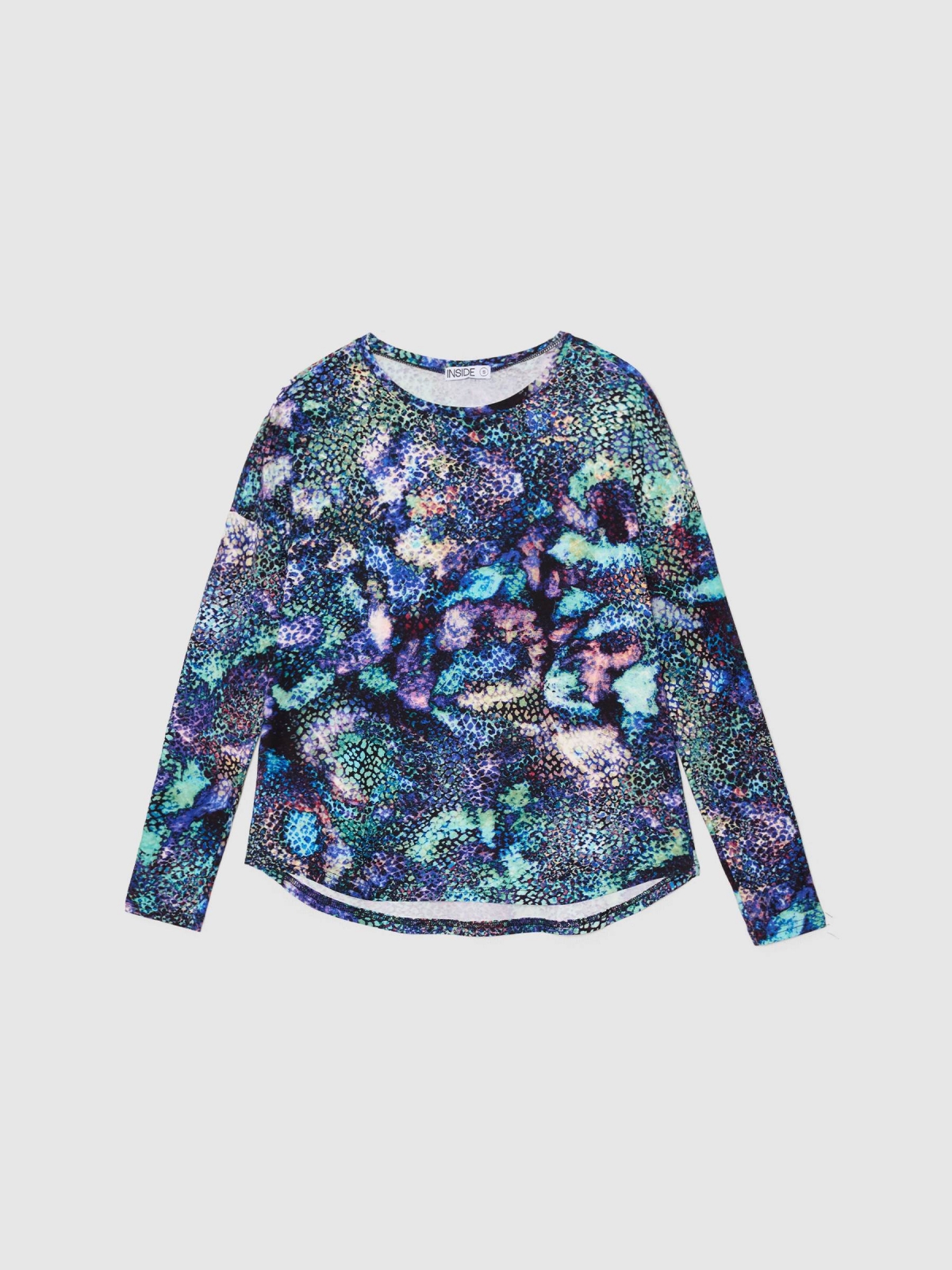  Multicolor printed long sleeve t-shirt multicolor