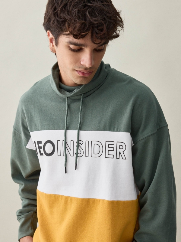 Sweatshirt NEOINSIDERS verde acinzentado vista detalhe