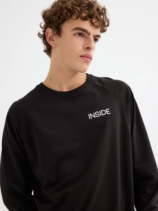  Basic sweatshirt with text black