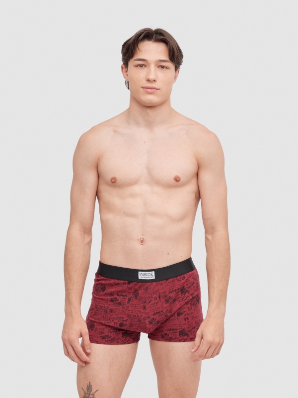 Printed boxer briefs Pack 7 multicolor middle front view