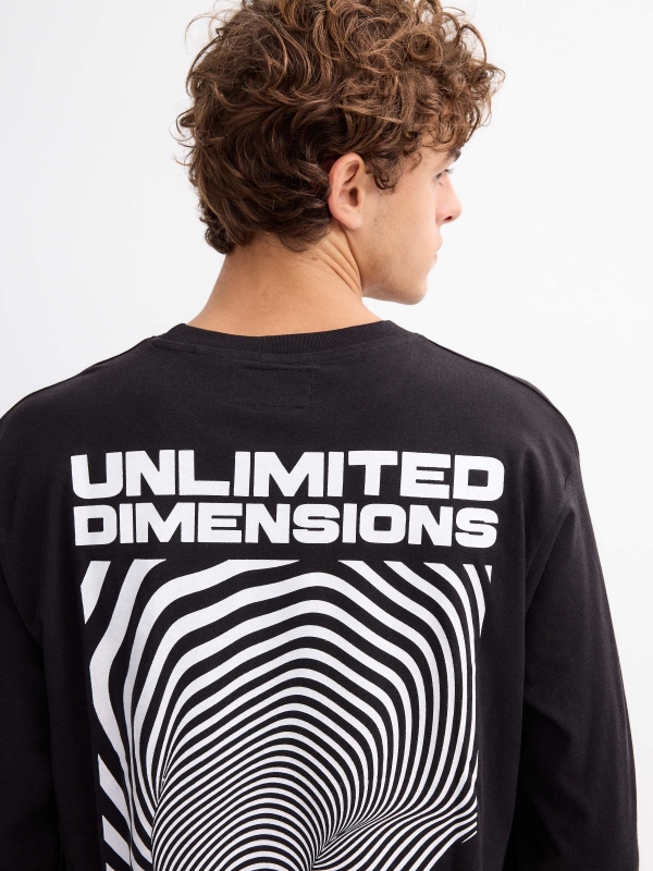 T-Shirt UNLIMITED preto vista detalhe