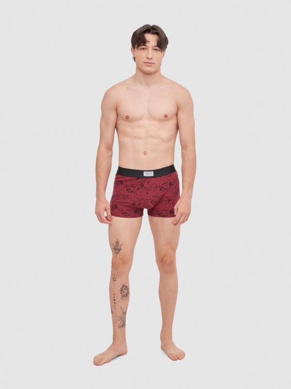 Calzoncillo boxer estampado Pack 7 multicolor vista media trasera