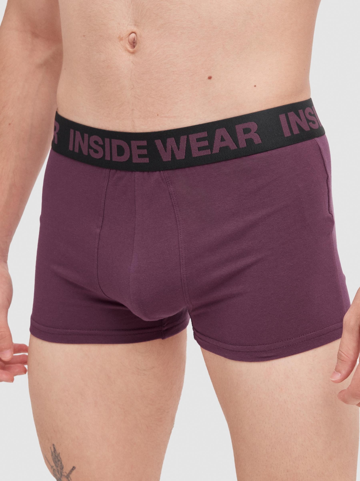 Calzoncillo boxer lisos Pack 4 multicolor vista general frontal