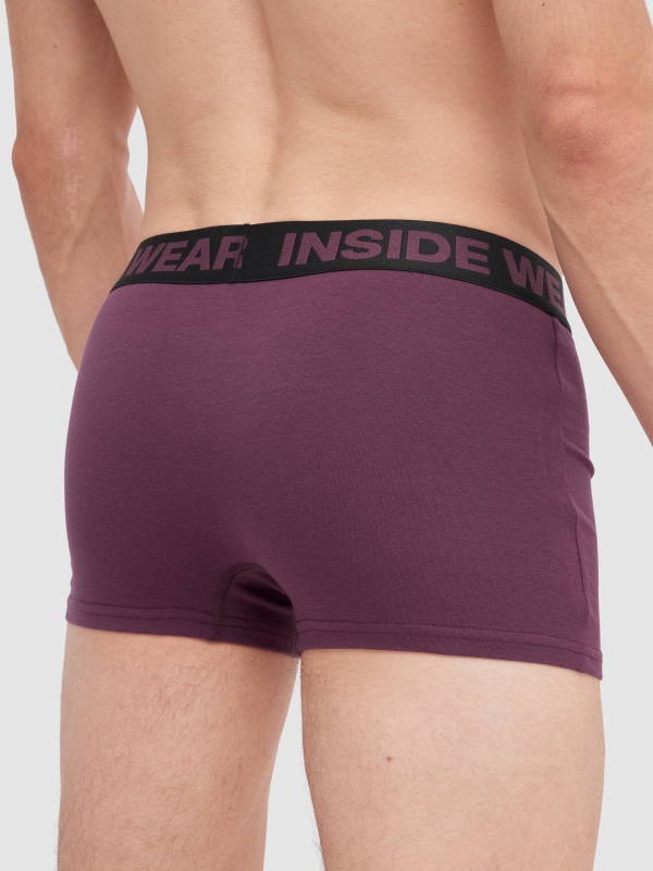 Calzoncillo boxer lisos Pack 4 multicolor vista detalle