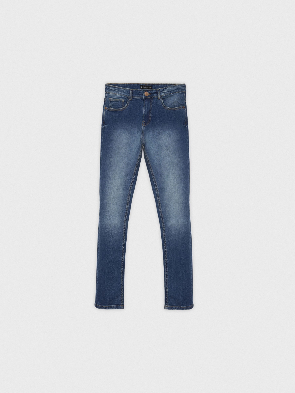 Denim basic slim jeans blue detail view