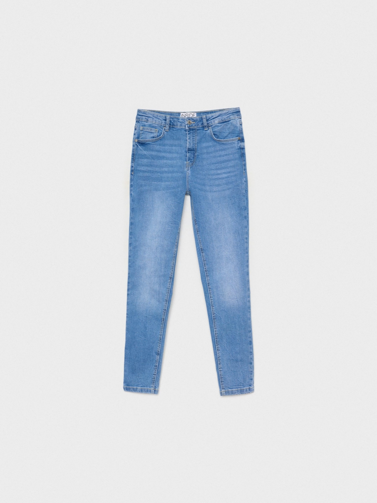 Mid-rise skinny jeans blue detail view