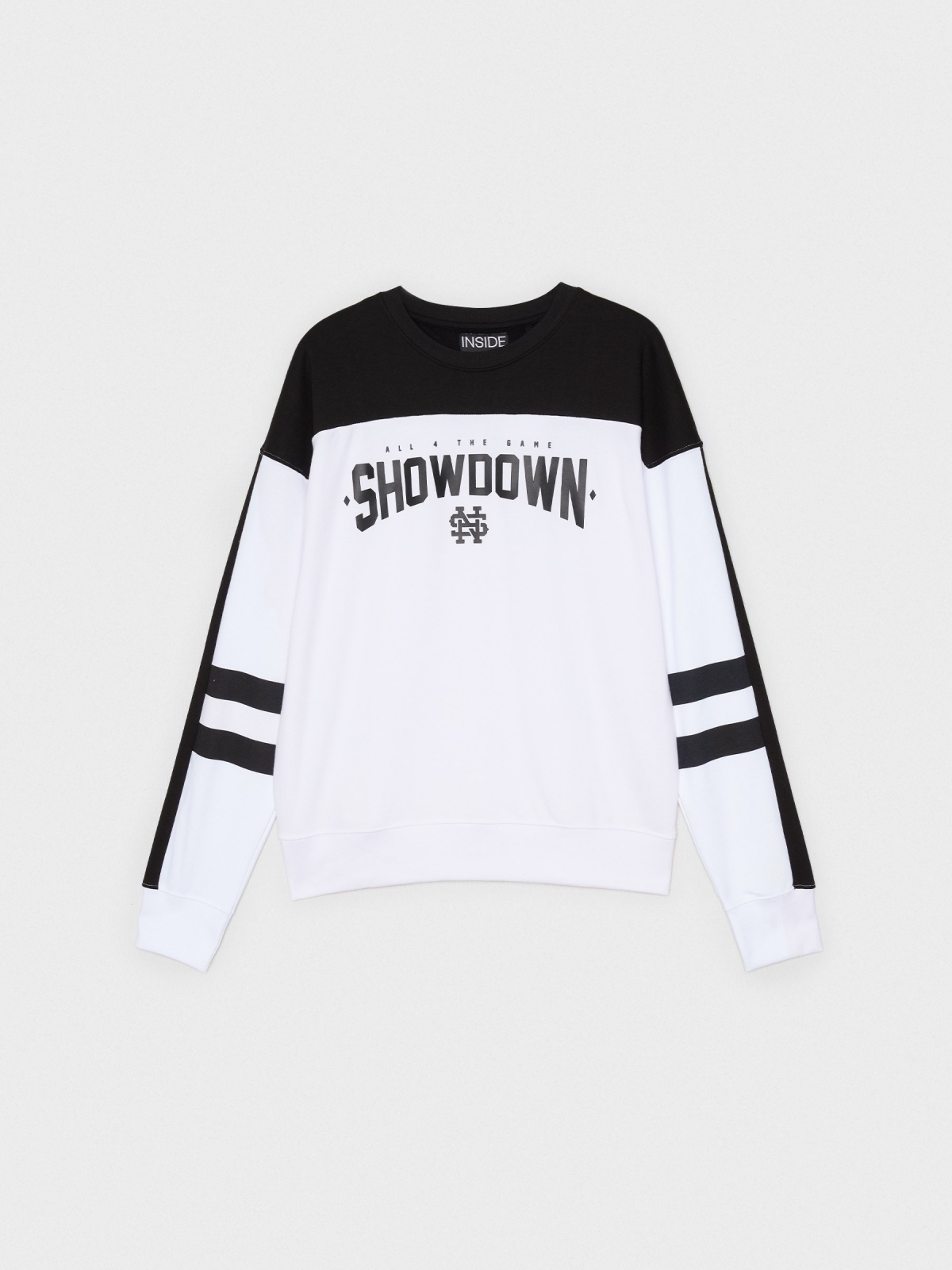 Sweatshirt Showdown branco vista detalhe