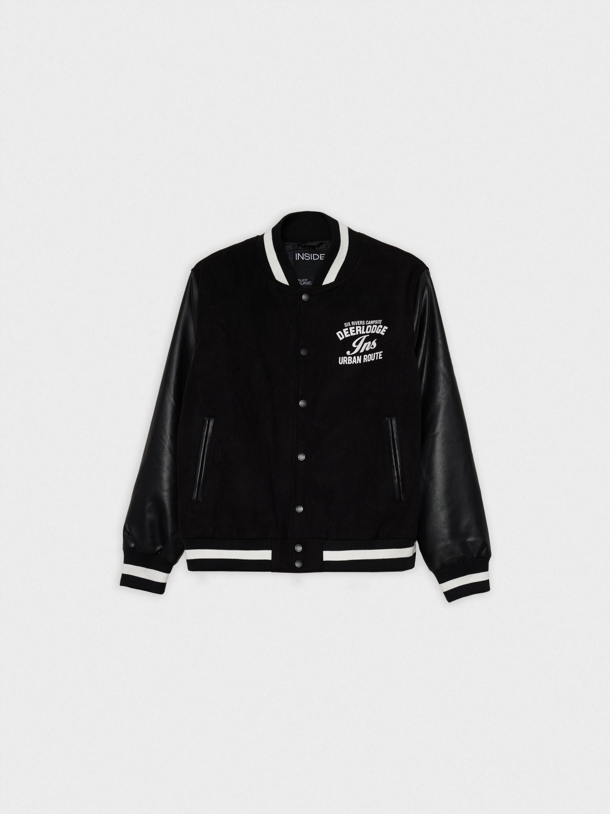 Urban Route bomber jacket black detail view