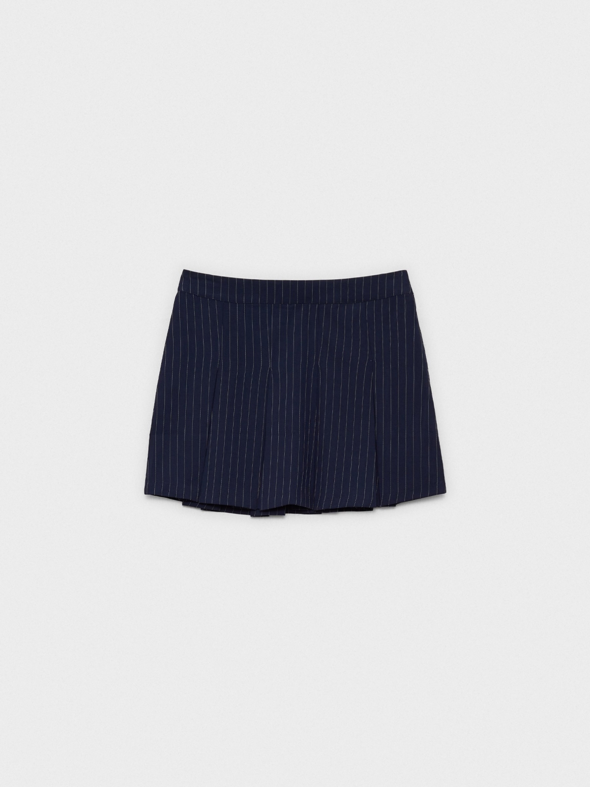 Mini pinstripe skirt navy detail view