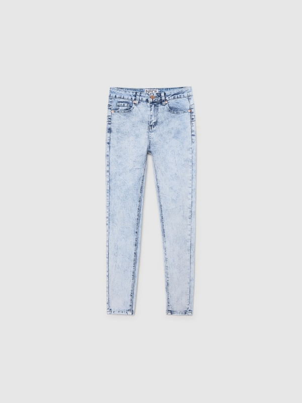 Skinny push up denim skinny jeans light blue detail view