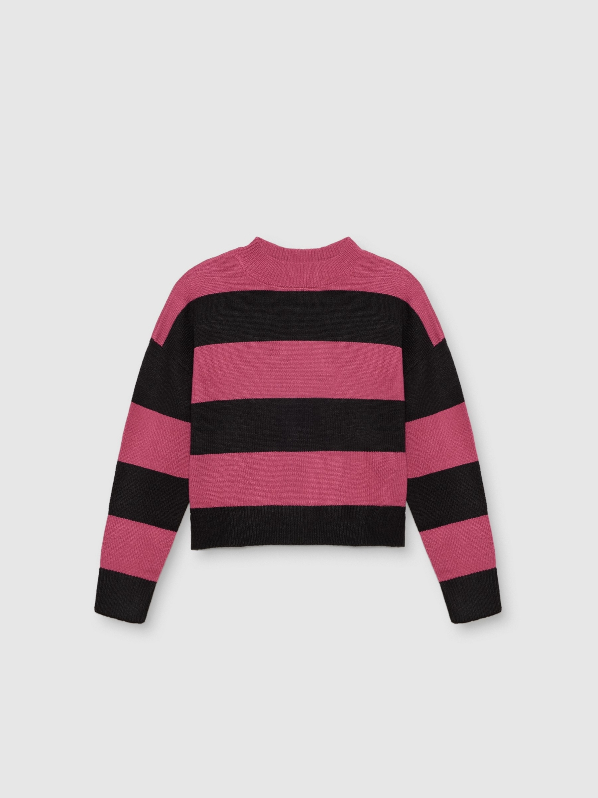 Striped crew neck jumper multicolor detail view