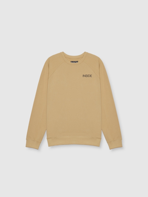 Basic sweatshirt with text sand detail view