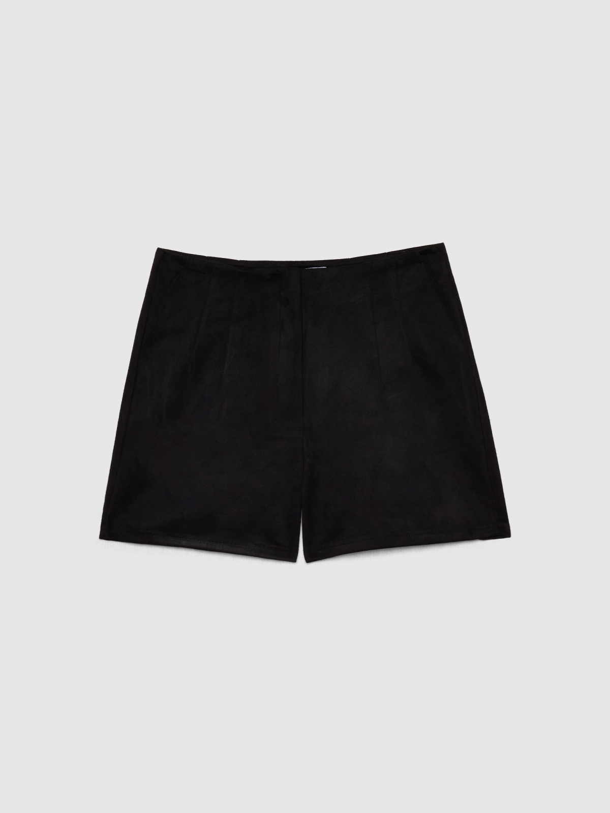 Leatherette short black detail view