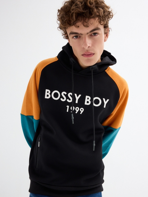  Sweatshirt Bossy Boy preto