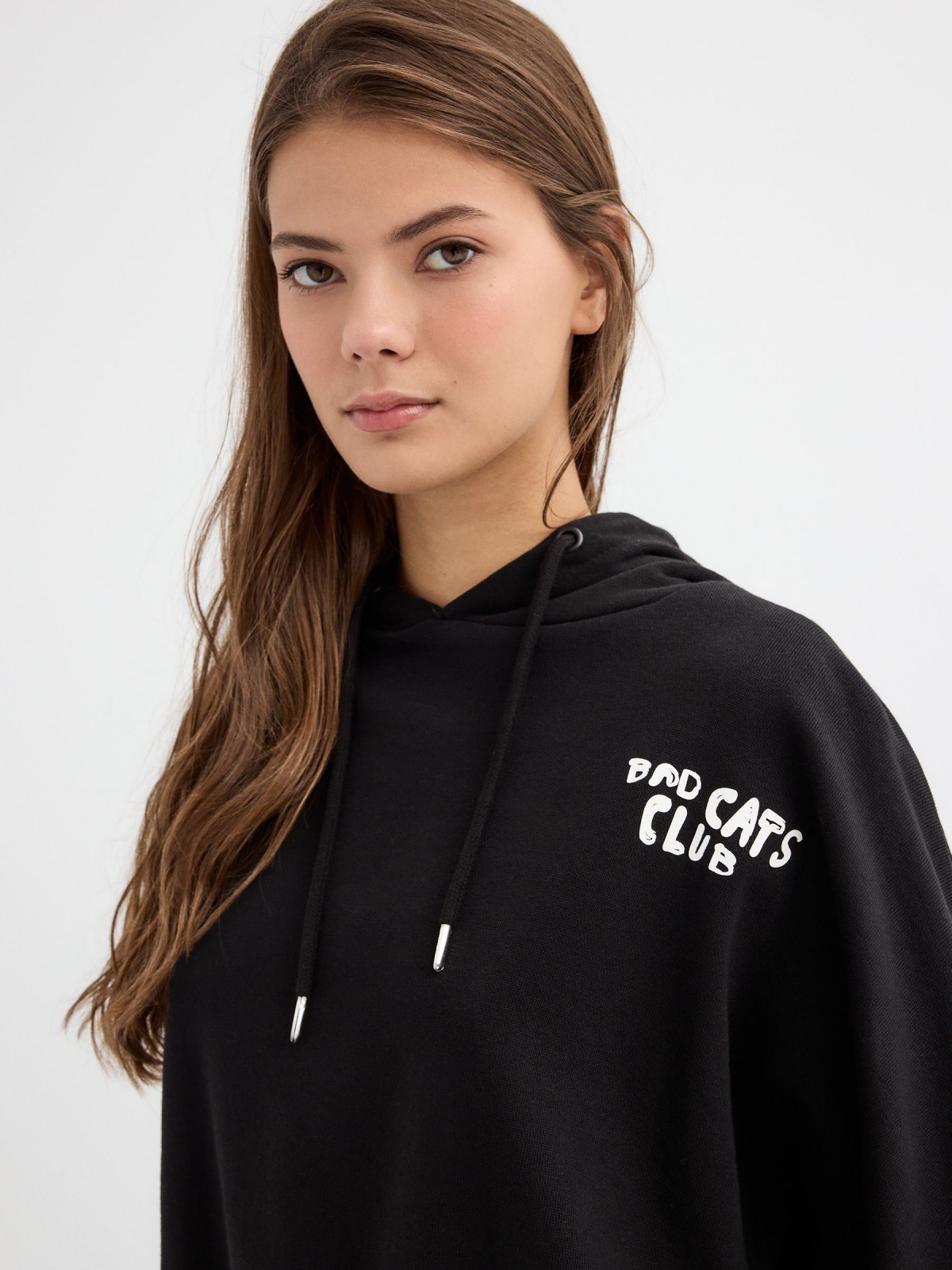  Sweatshirt Bad Cats Club preto