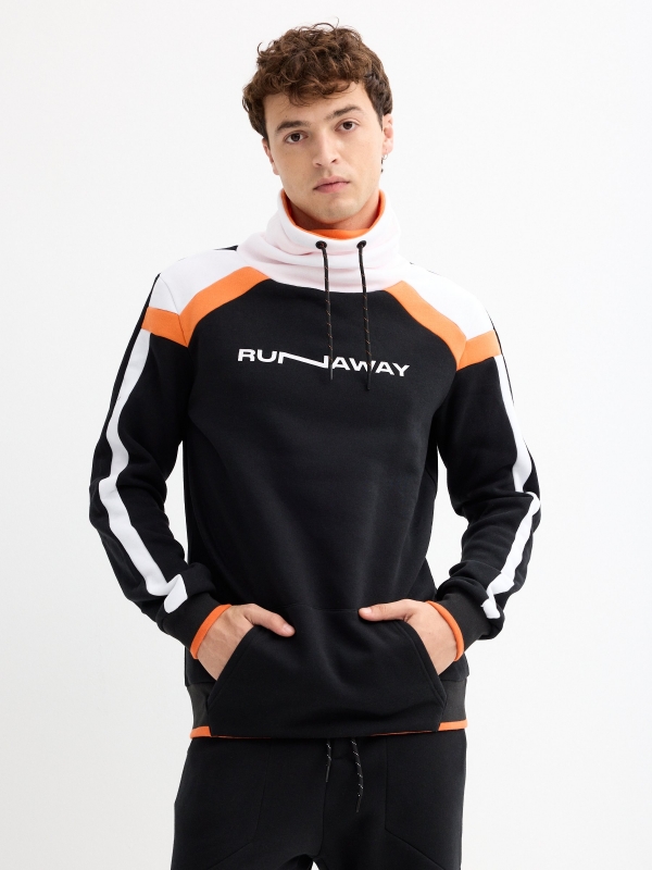 Sudadera Runaway negro vista media frontal