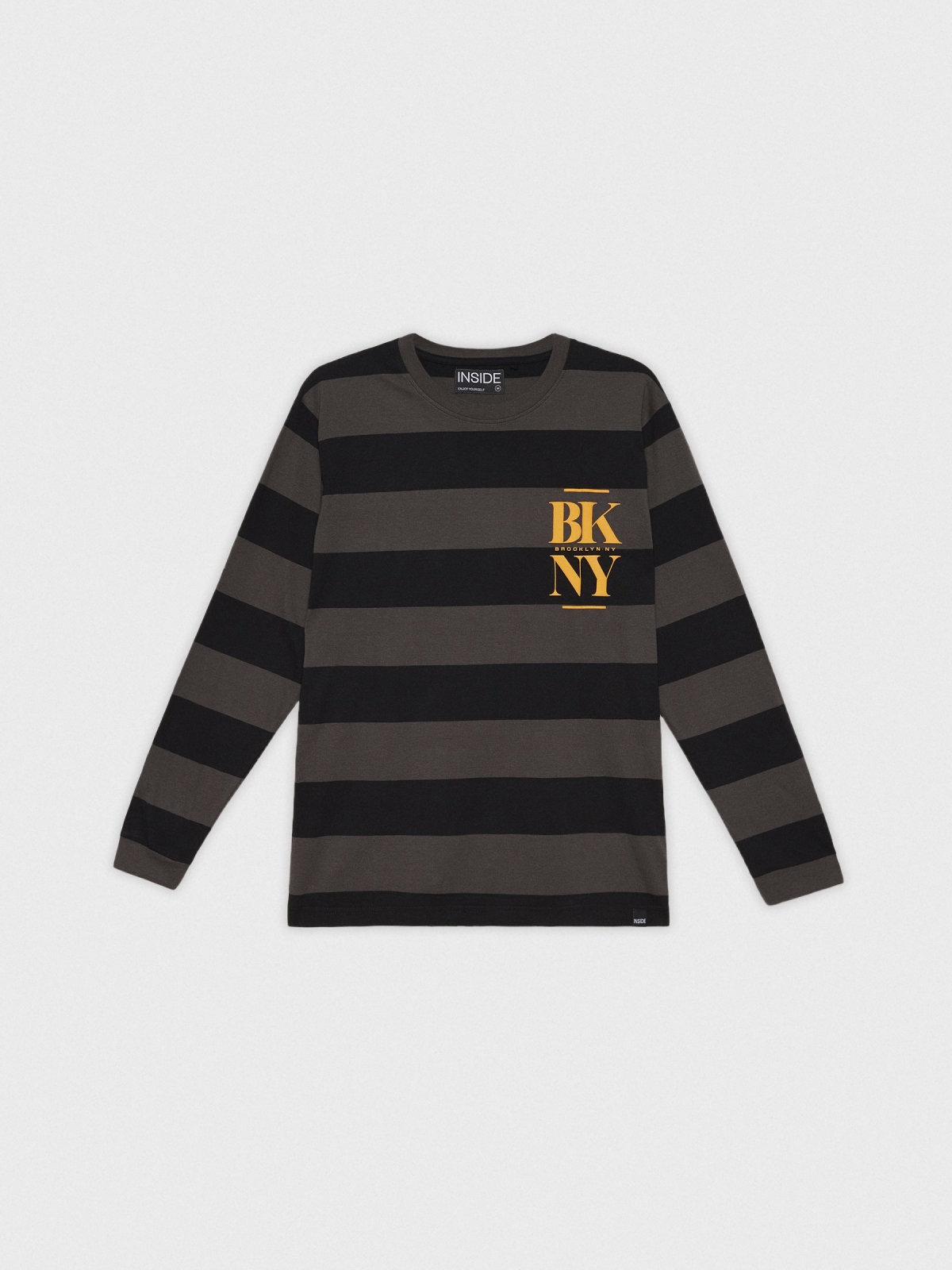  Camiseta de rayas BKNY negro vista frontal