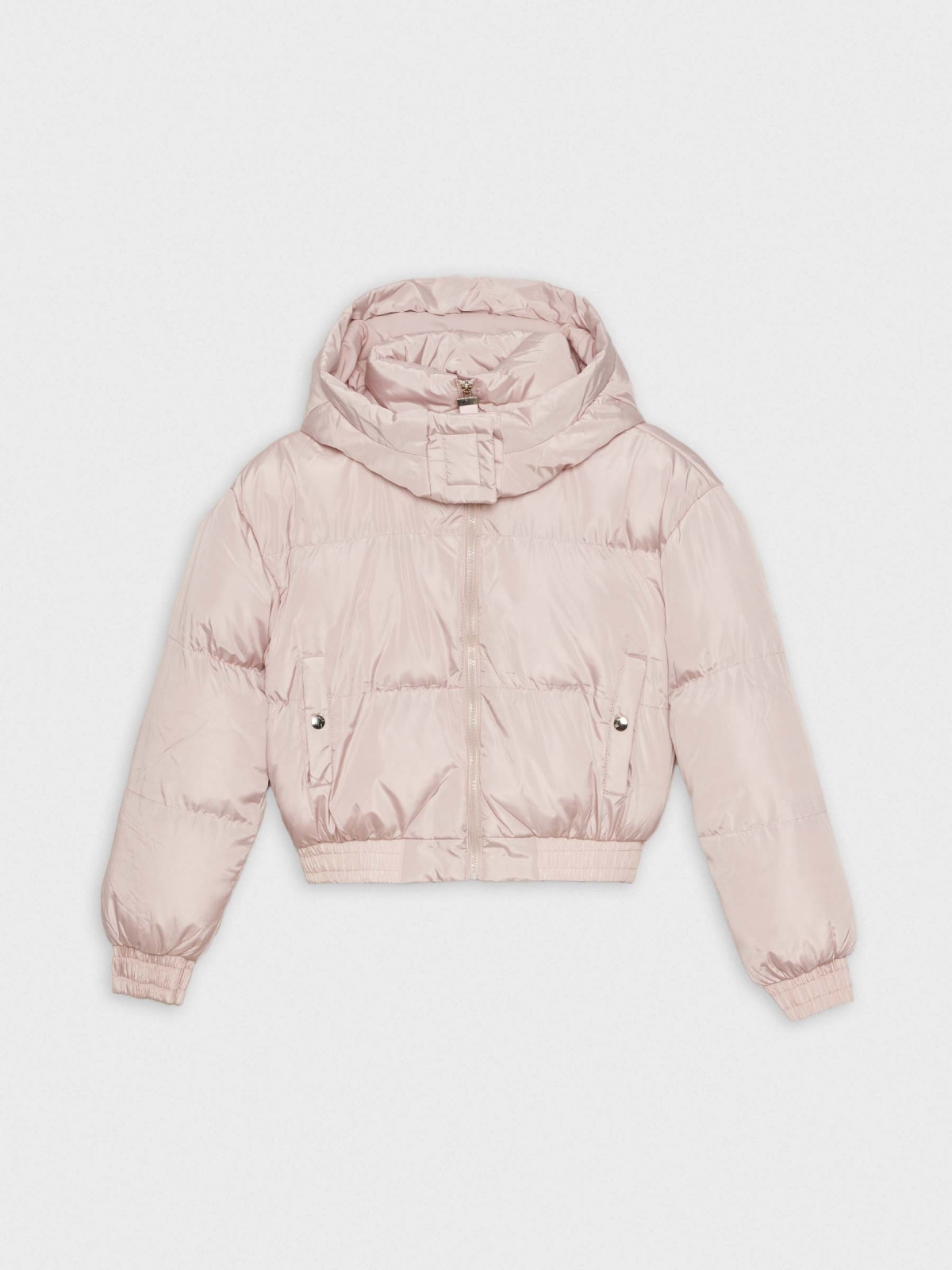  Regular quilted jacket light pink front view