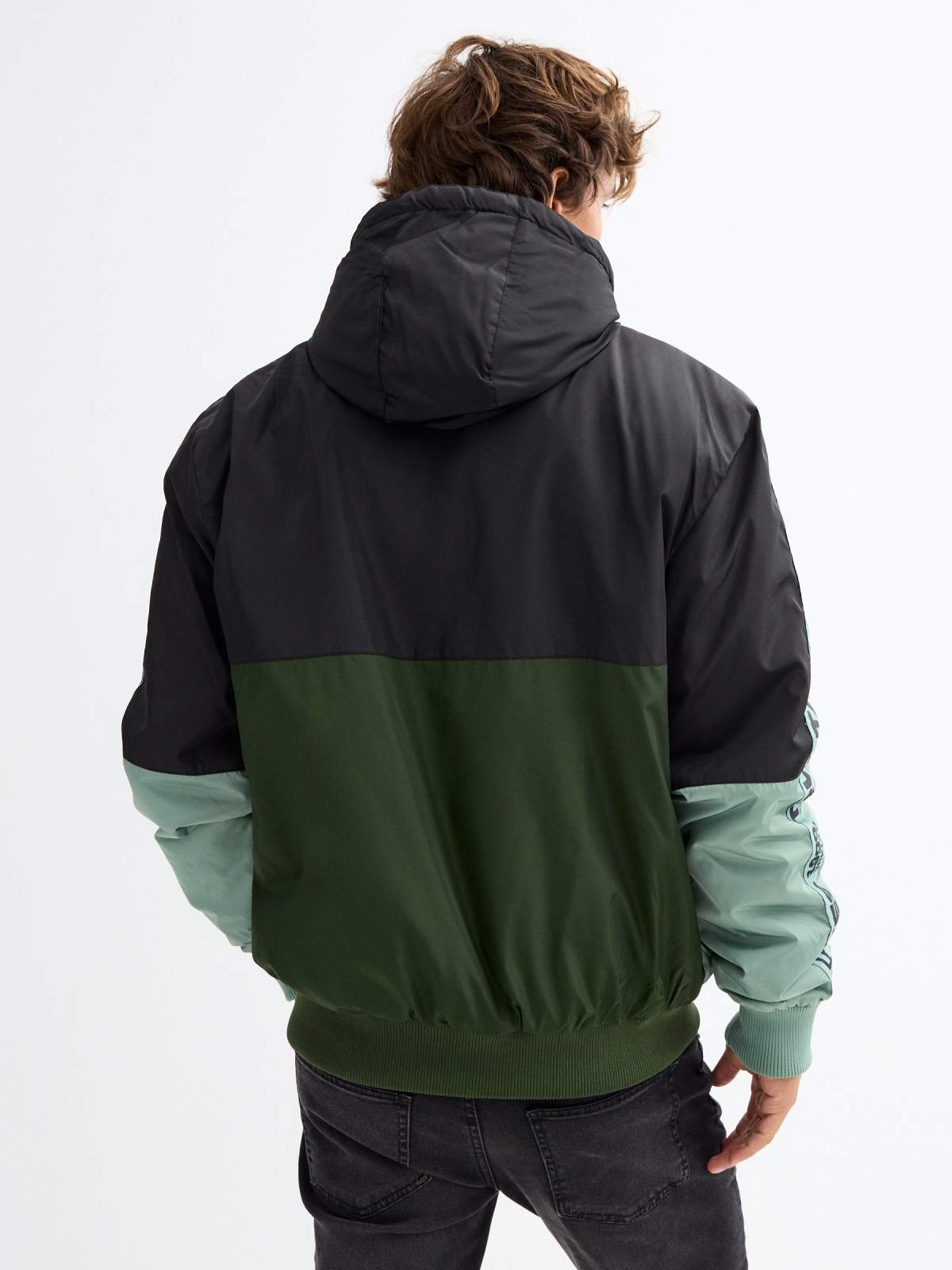 Nylon Jacket 1999 BRKLYN black middle back view