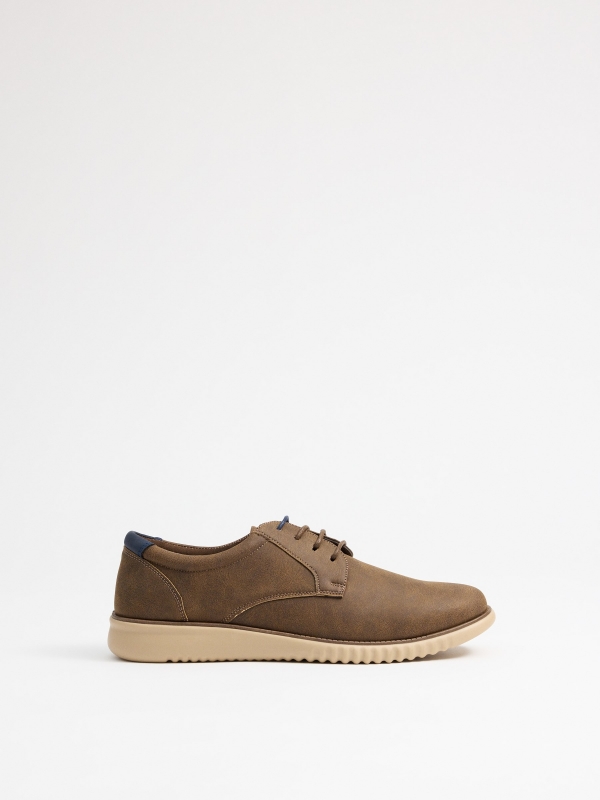 Classic brown sport sole shoe brown profile view