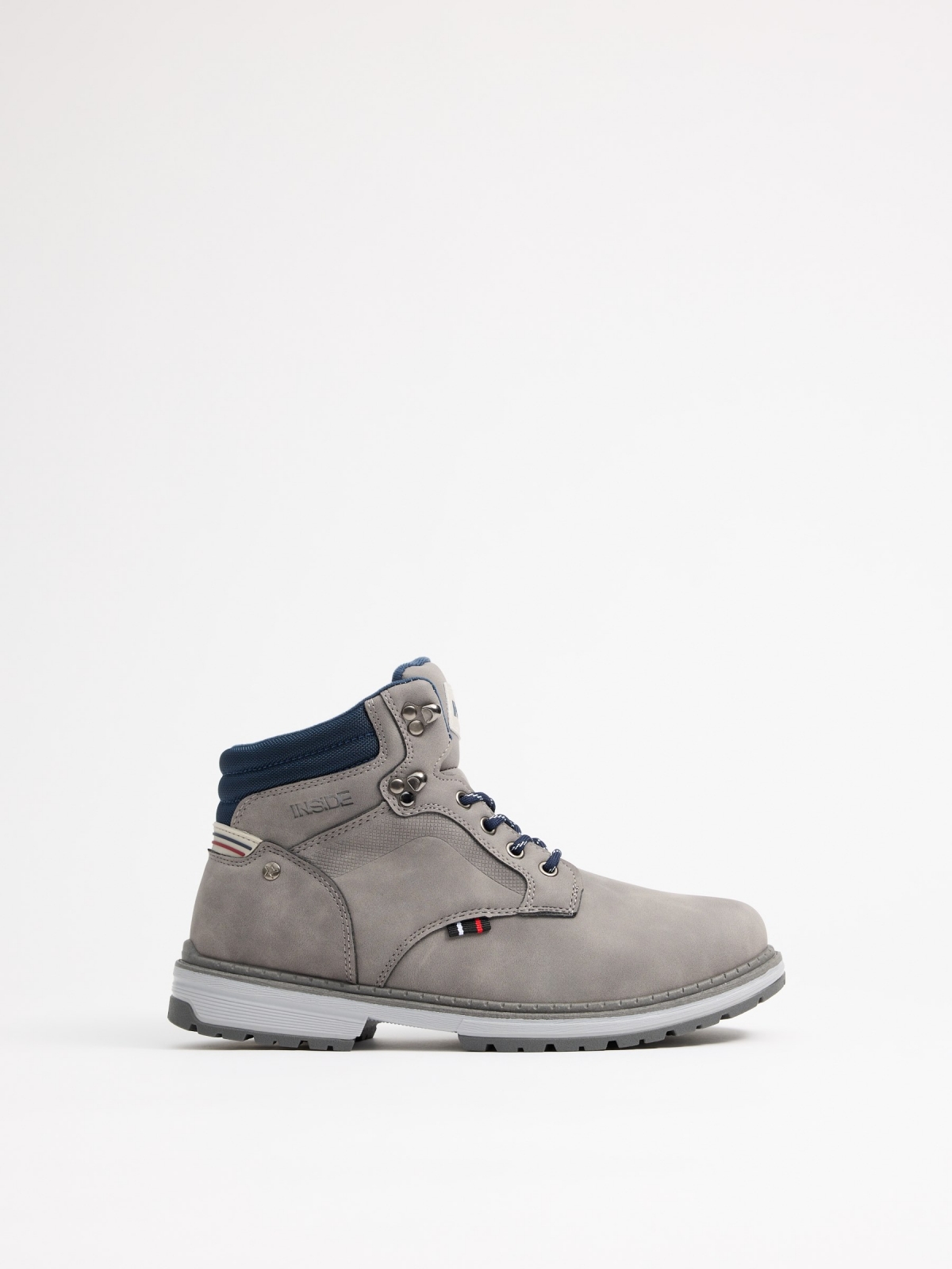 Combined mountain boots grey profile view