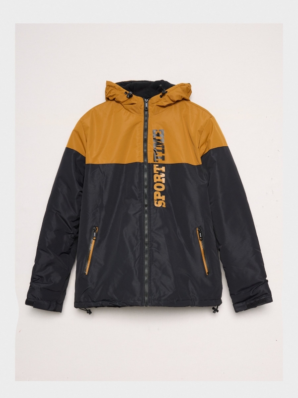  Hooded jacket yellow front view