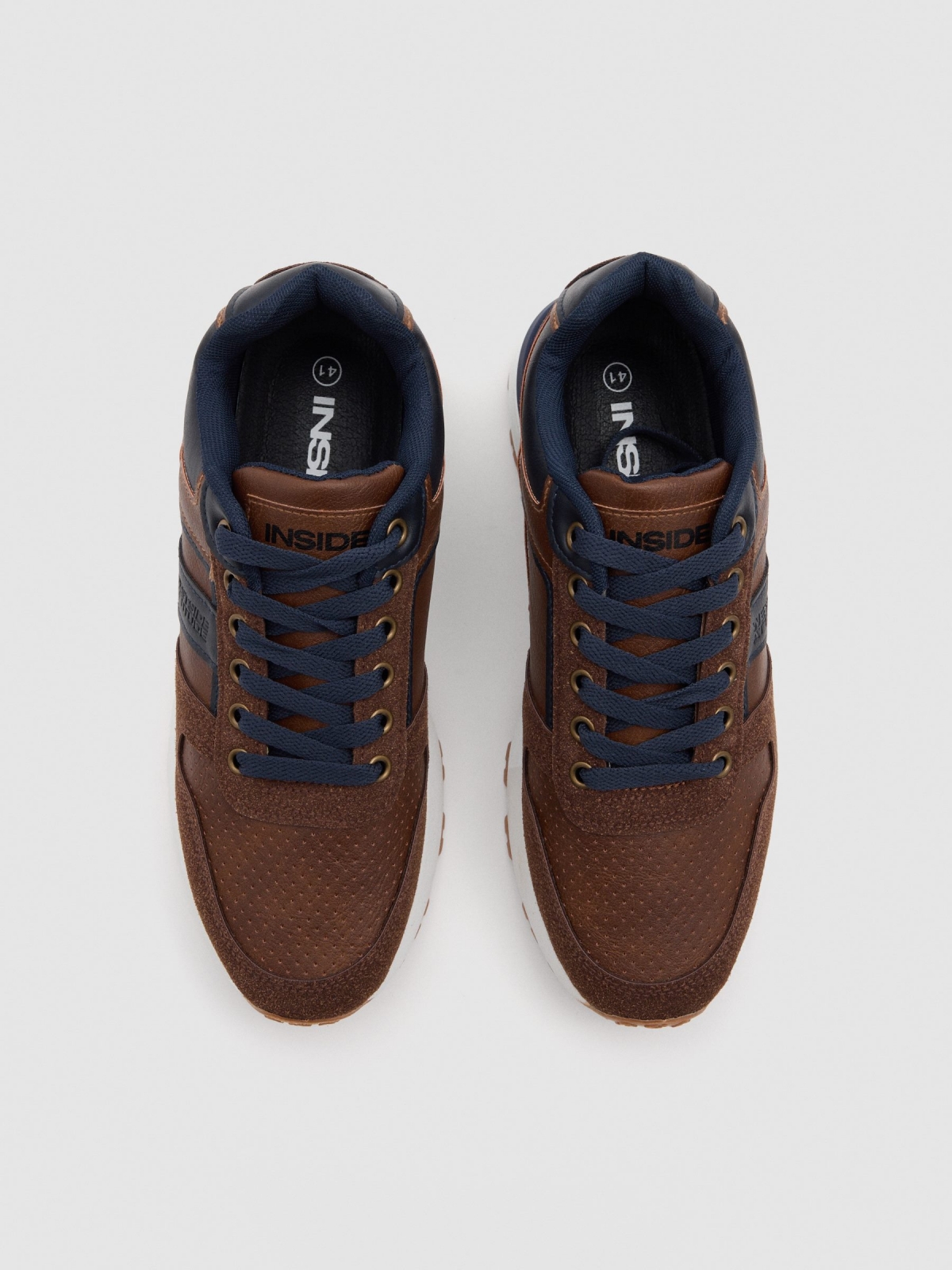 Casual westside sports shoes brown detail view