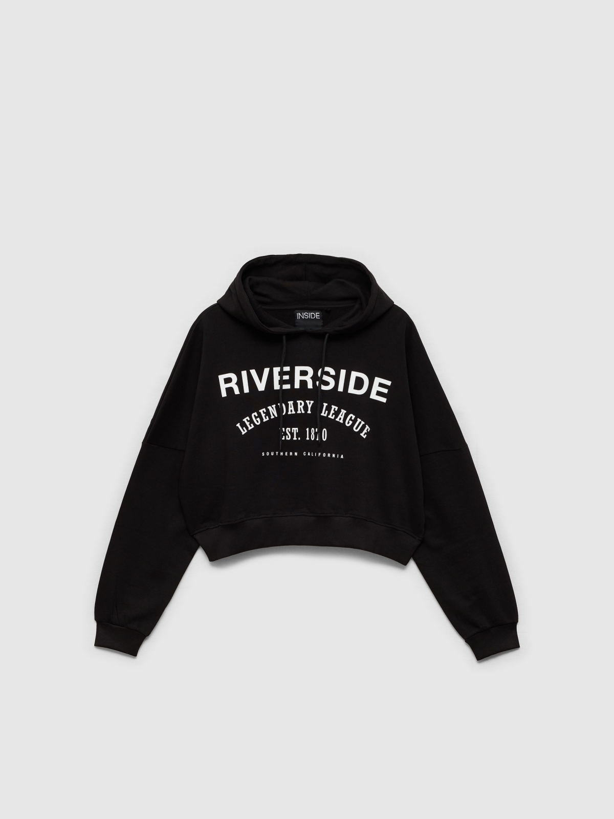  Sudadera con capucha riverside negro vista frontal