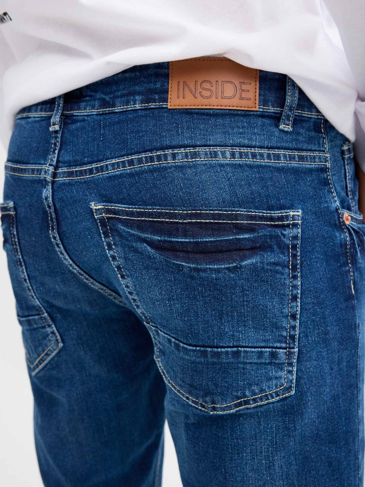 Blue slim jeans blue detail view