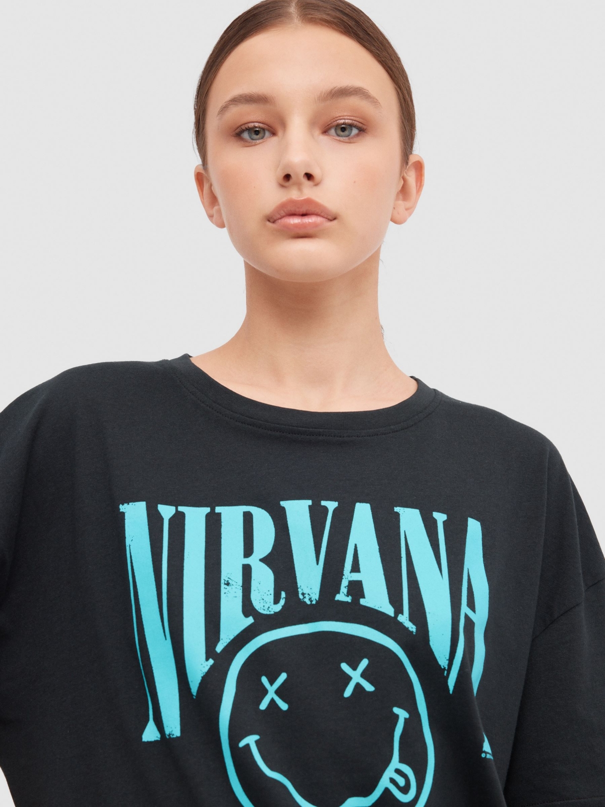 Nirvana t-shirt black detail view