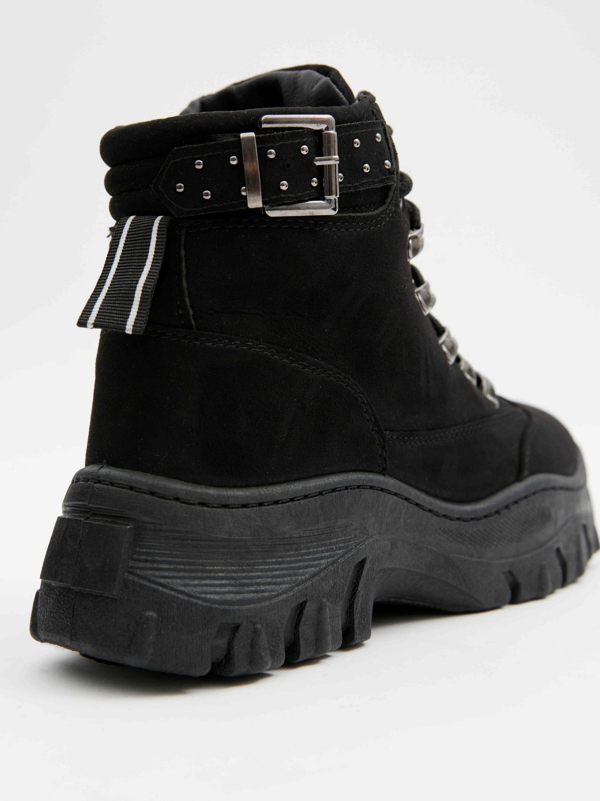 Bota plataforma moda casual negro