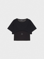 %Pto% Conjunto top y camiseta negro vista frontal
