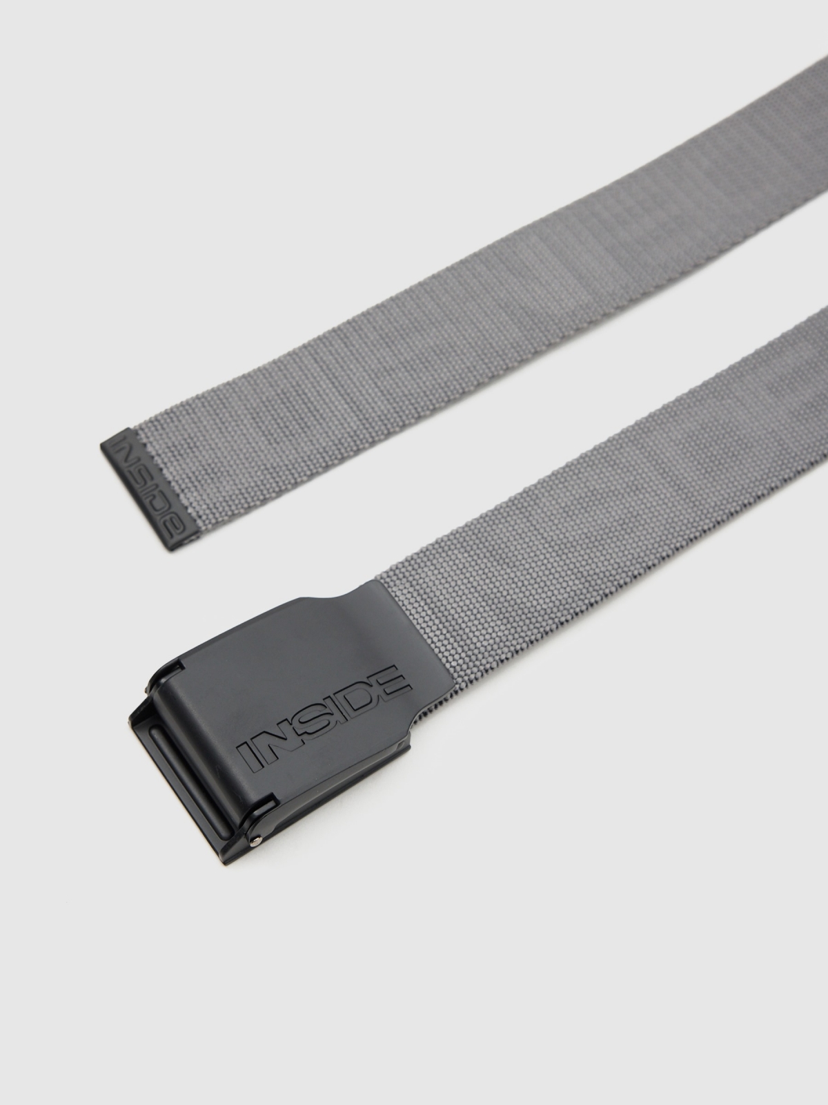 Logo canvas belt grey detail view