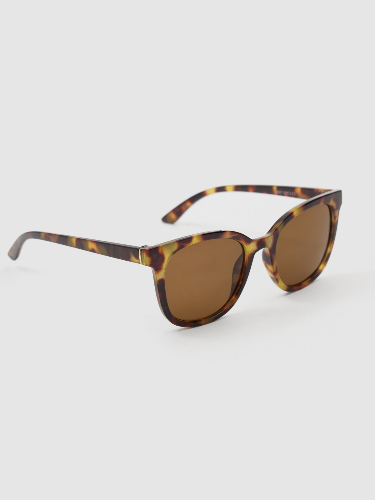 Tortoiseshell sunglasses white detail view