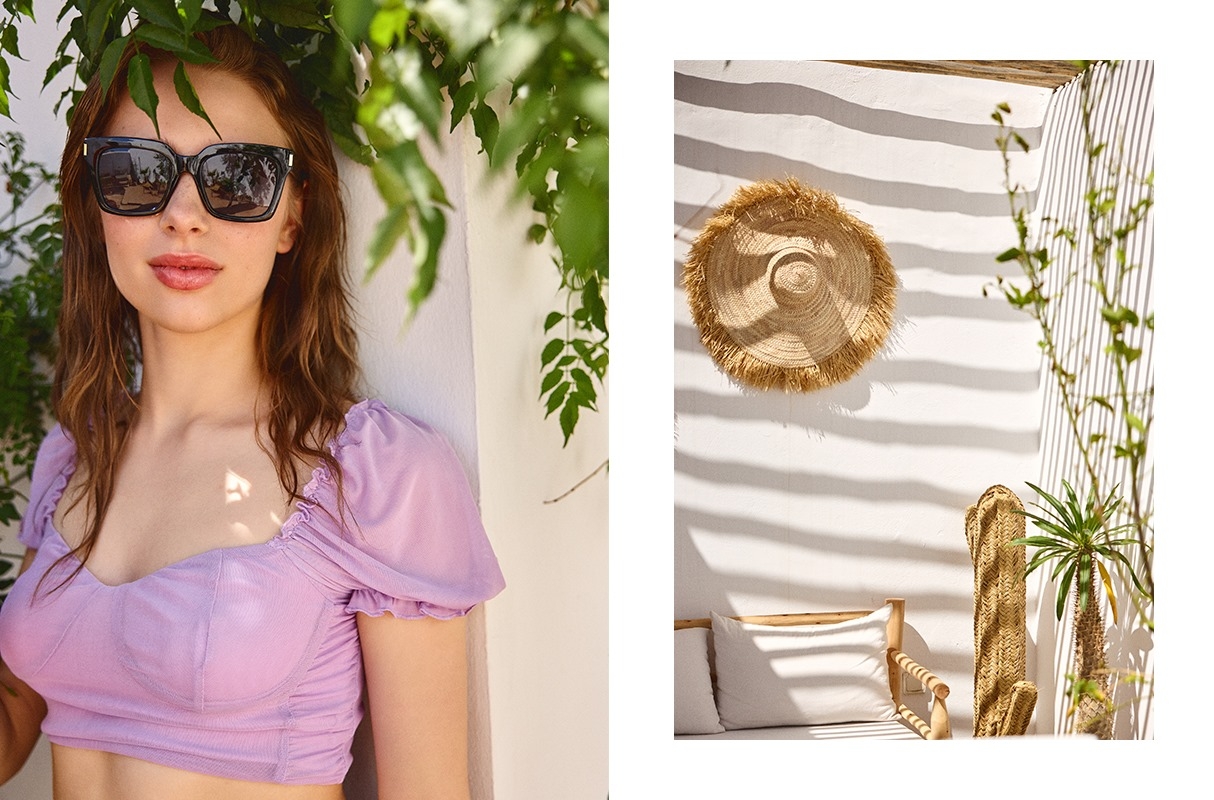 Tulle ruffled top lilac middle front view