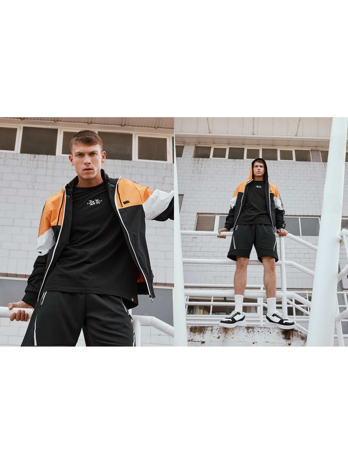 %NewExtra% Lightweight hooded jacket black