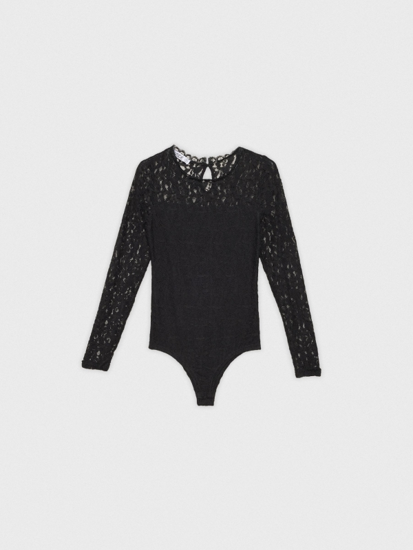  Lingerie lace bodysuit black