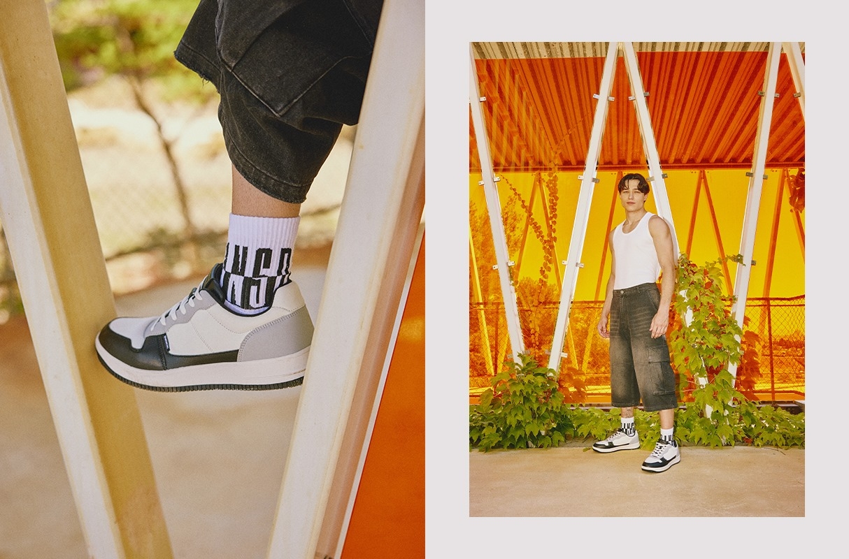 Meias desportivas Pack 3 multicolorido vista meia frontal