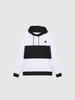 %Pto% Sudadera con capucha color block blanco vista frontal