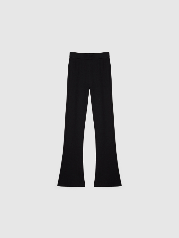  Legging flare crepe negro negro vista frontal