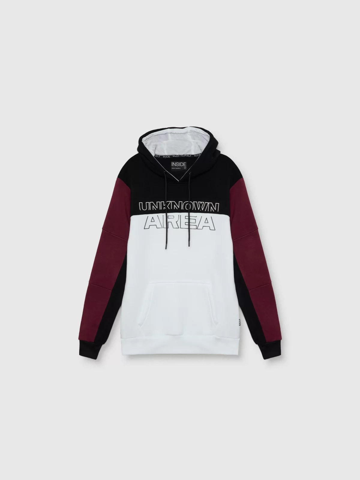 Kangaroo hooded sweatshirt white detail view