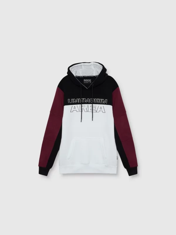 Kangaroo hooded sweatshirt white detail view