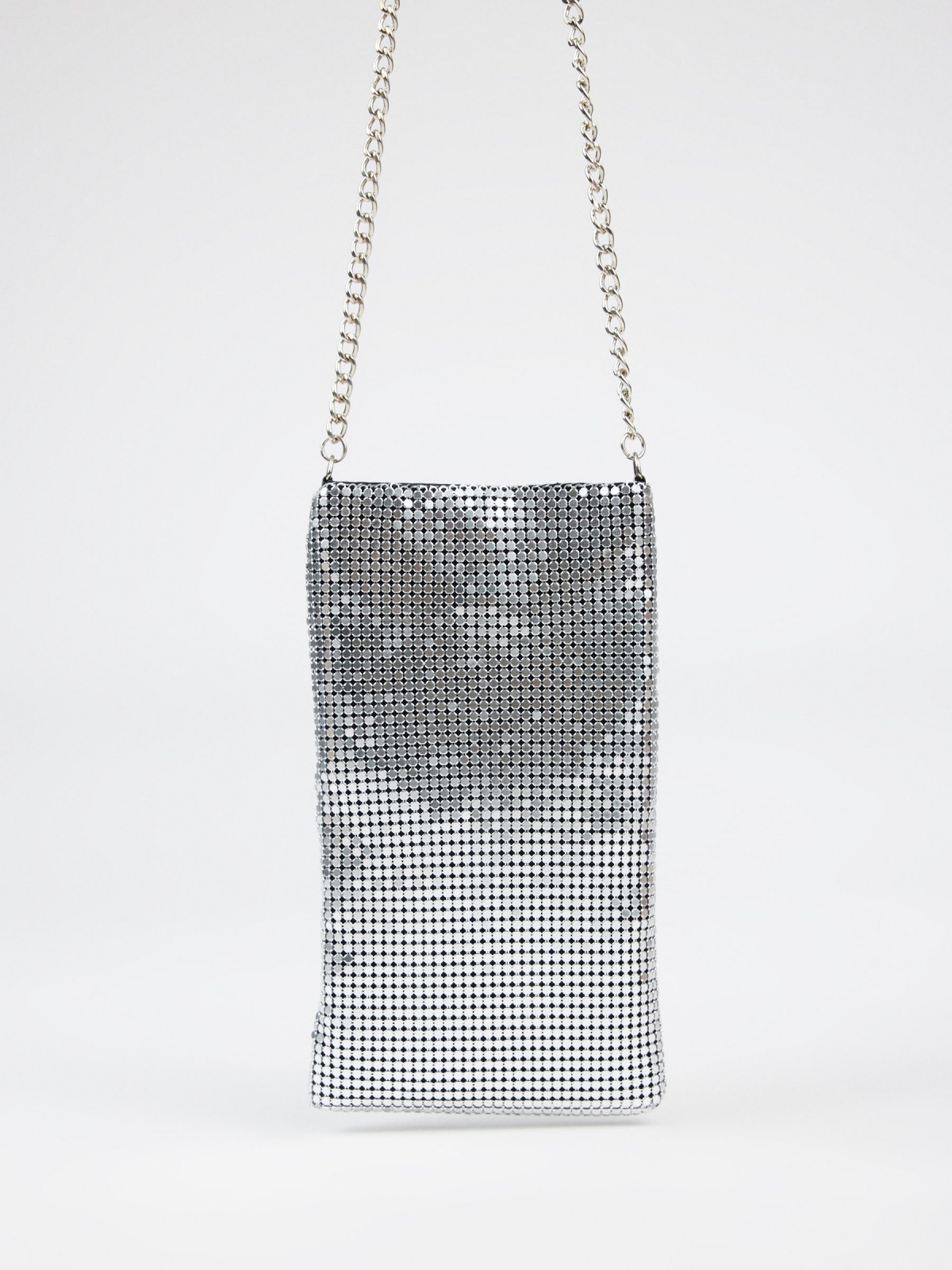 Metallic smartphone bag grey