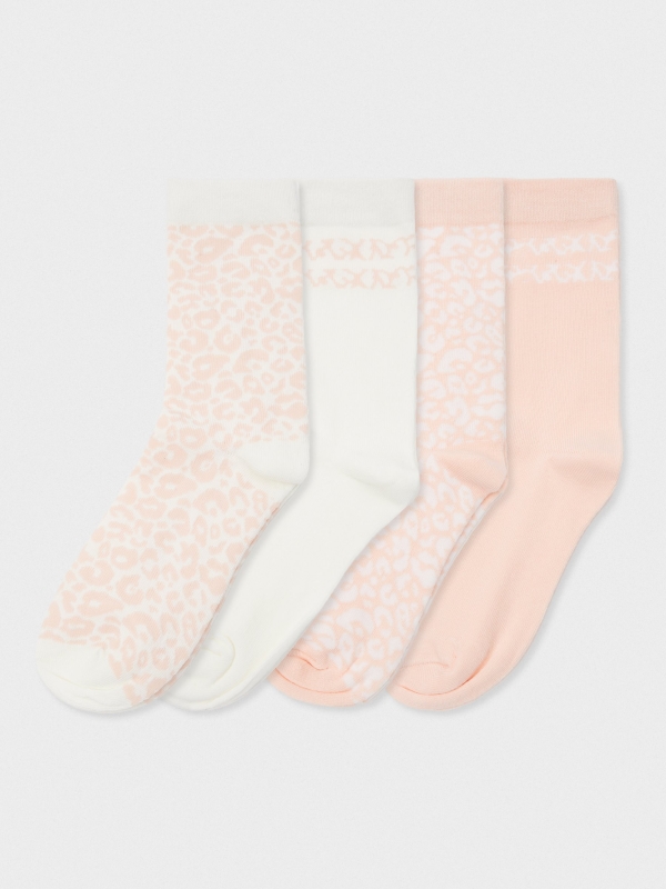 Pack 4 animal print socks