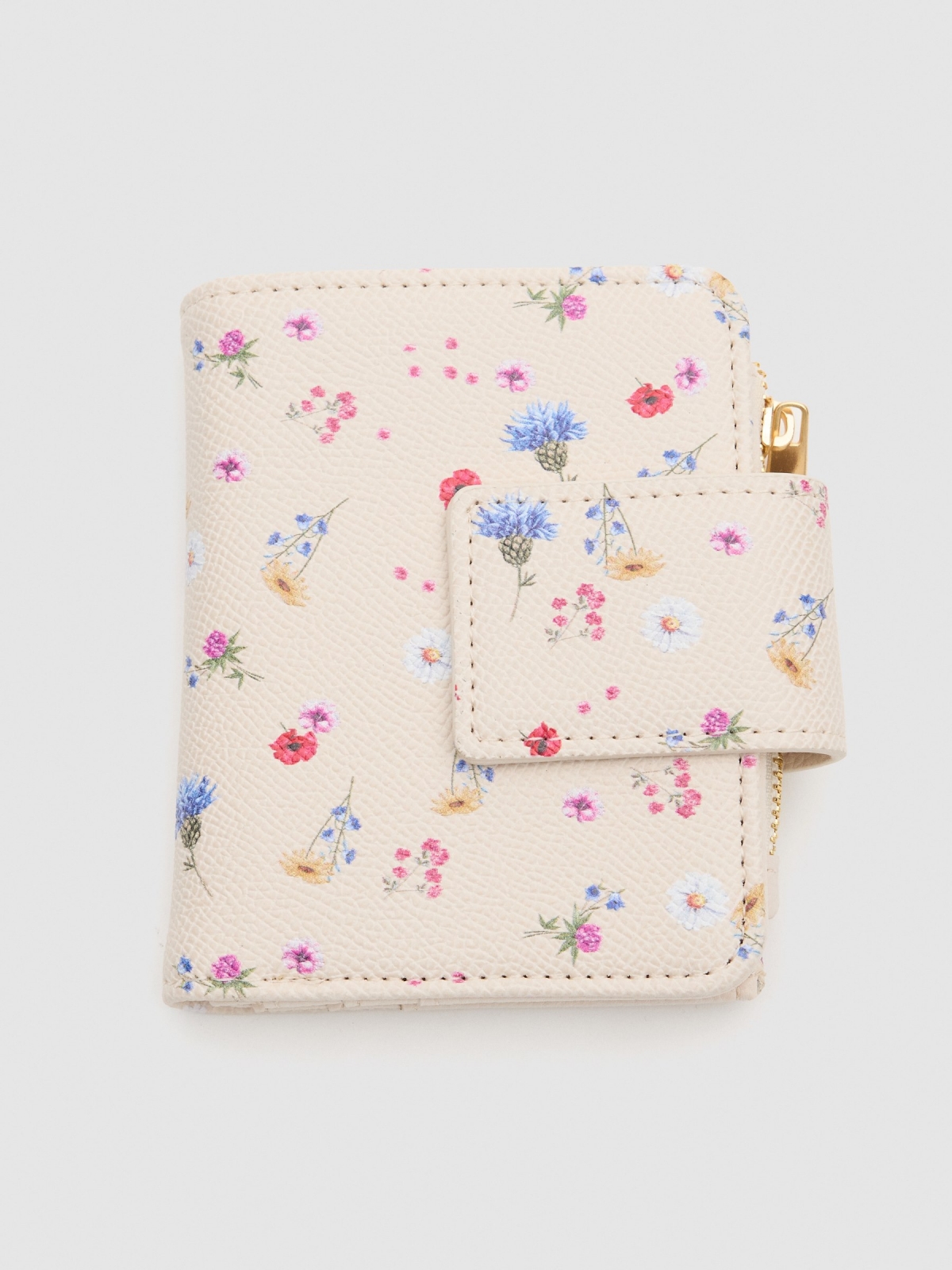 Cartera polipiel floral