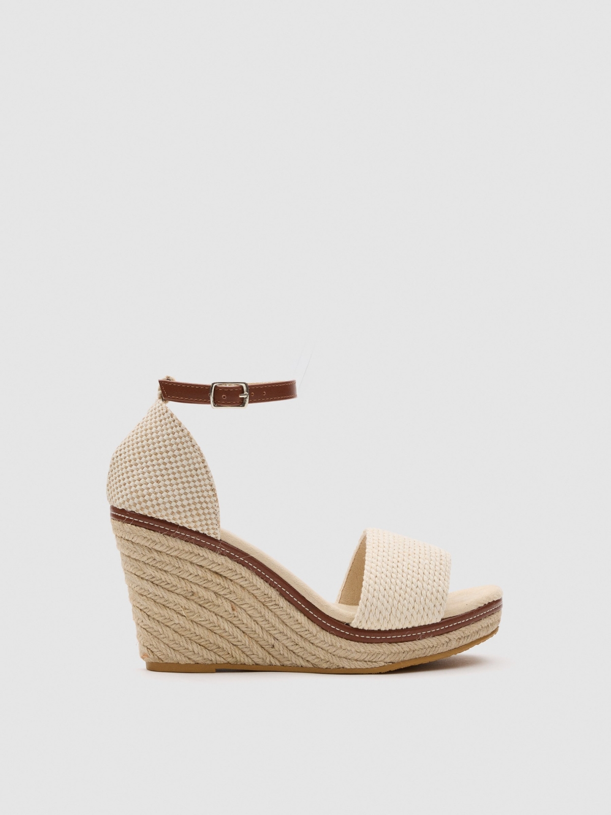 Espadrille aberta ráfia off white