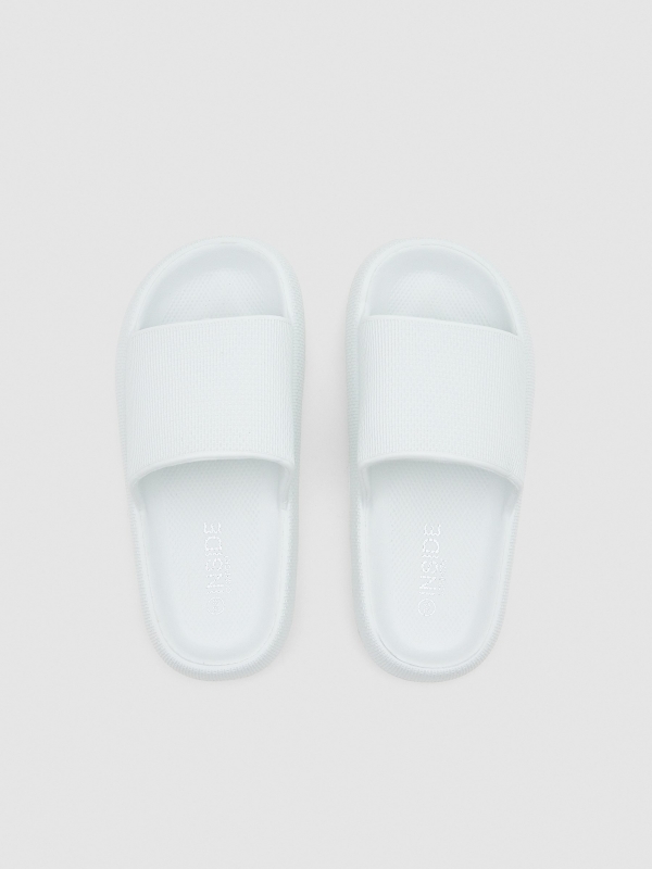 Chanclas de playa comfort blanco