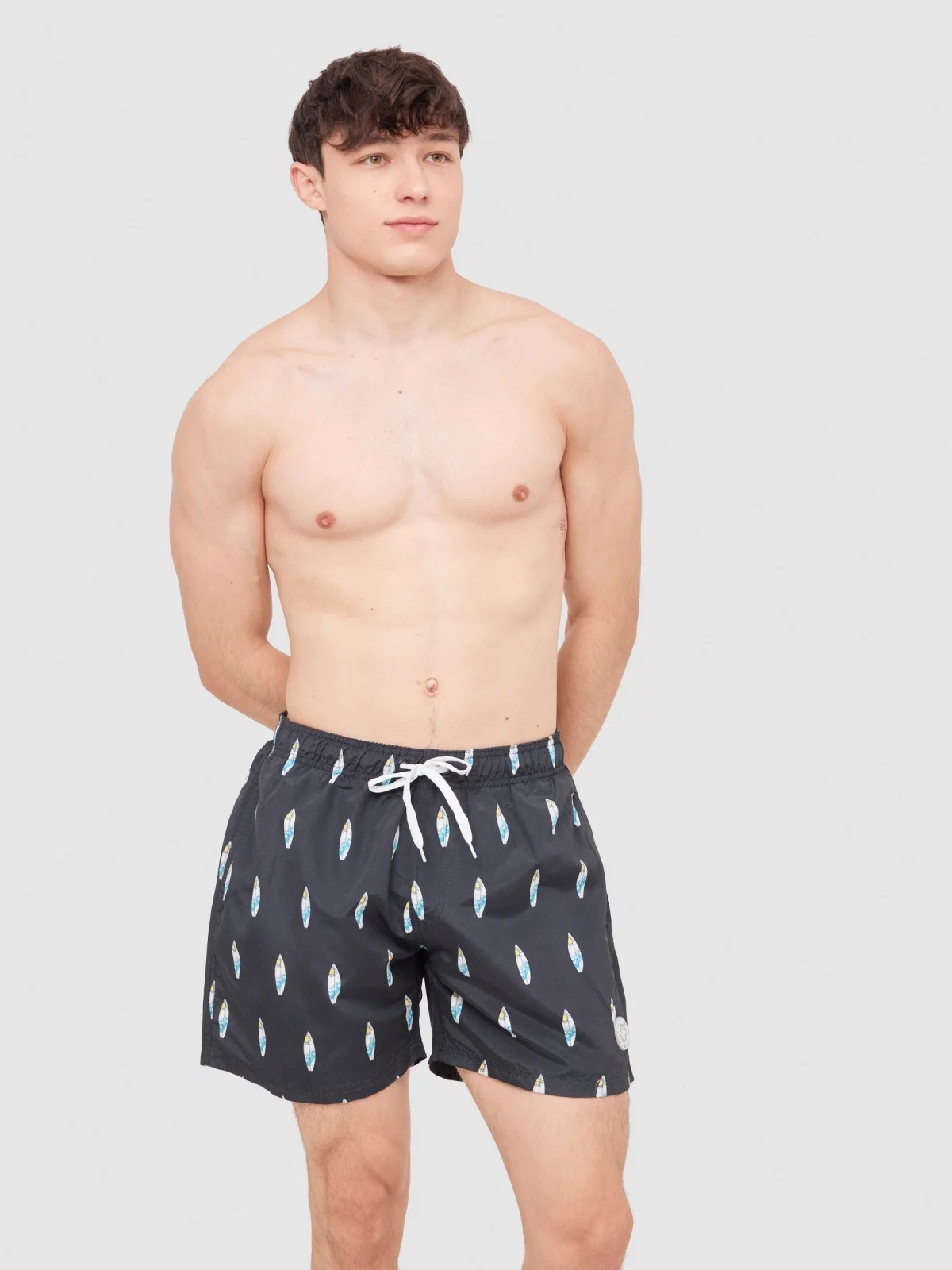Surf Swimsuit black middle front view