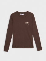 %Pto% T-shirt with print chocolate